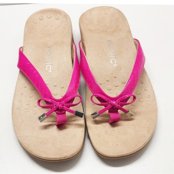 Vionic Shoes - Nwtg Vionic Bella Sandals Dragonfruit  Pink Patent Crocodile Orthotic Size 8.5